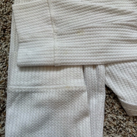 4/25$ HOLLISTER Waffle Knit Long Sleeve Top With Hood White Size Small - Picture 4 of 8